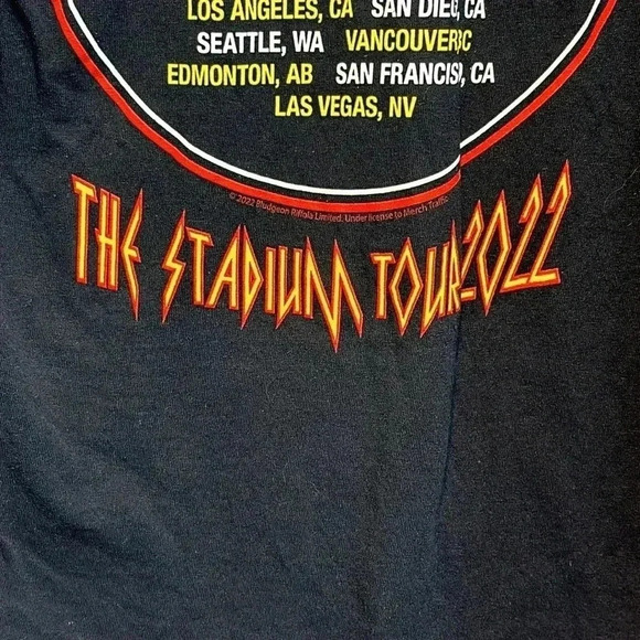 2022 def leppard the stadium tour tshirt size med concert tshirt - Picture 6 of 6